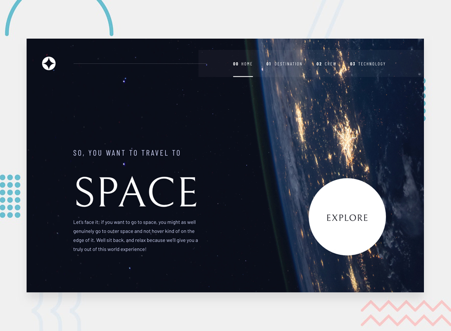 space tourism site preview